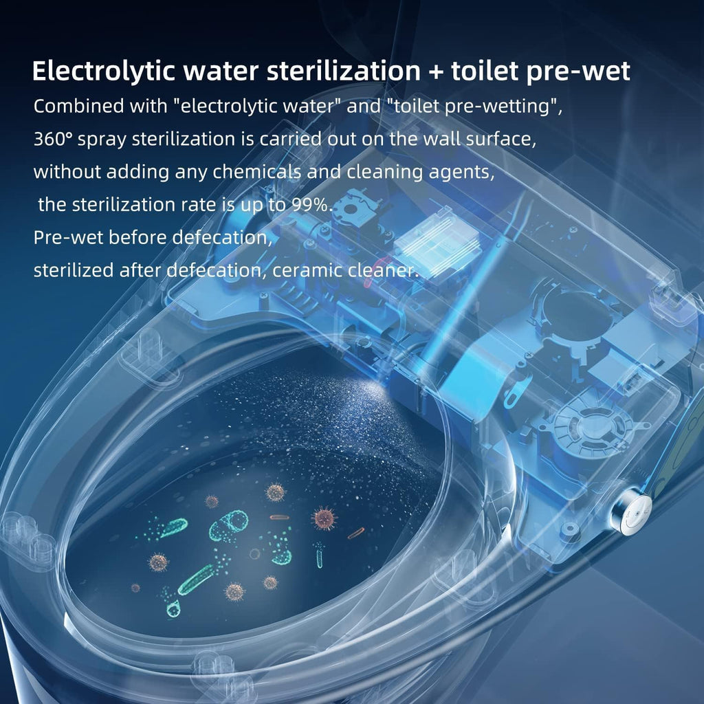 X7 Bidet Toilet Seat, Elongated Bidet Attachment for Toilet Warm Water with Soft Close, Electric Heated Bidet Seat with Water Filtration