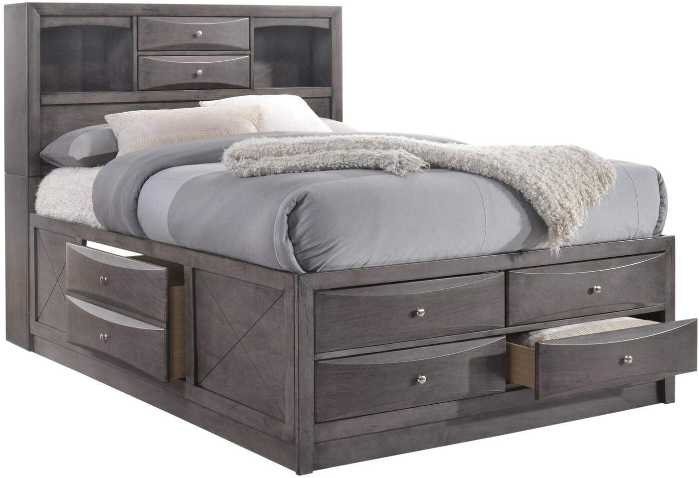 Picket House Furnishings Madison King 3 Piece Bedroom Set in Gray