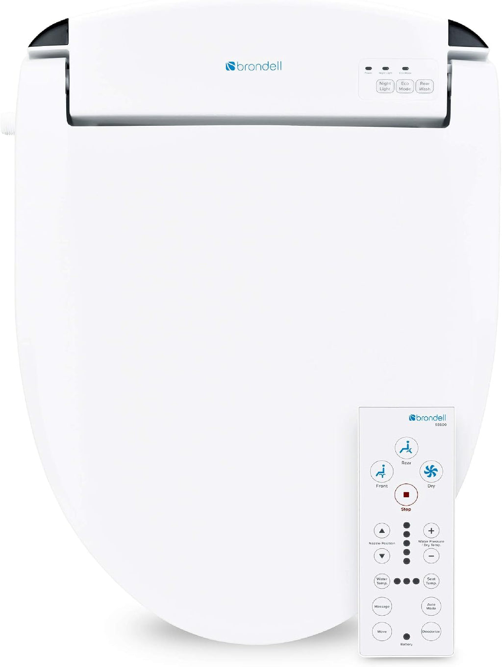 Brondell Swash SE600 Bidet Toilet Seat for Round Toilets and Brondell SWF44 Swash Bidet Filter Bundle