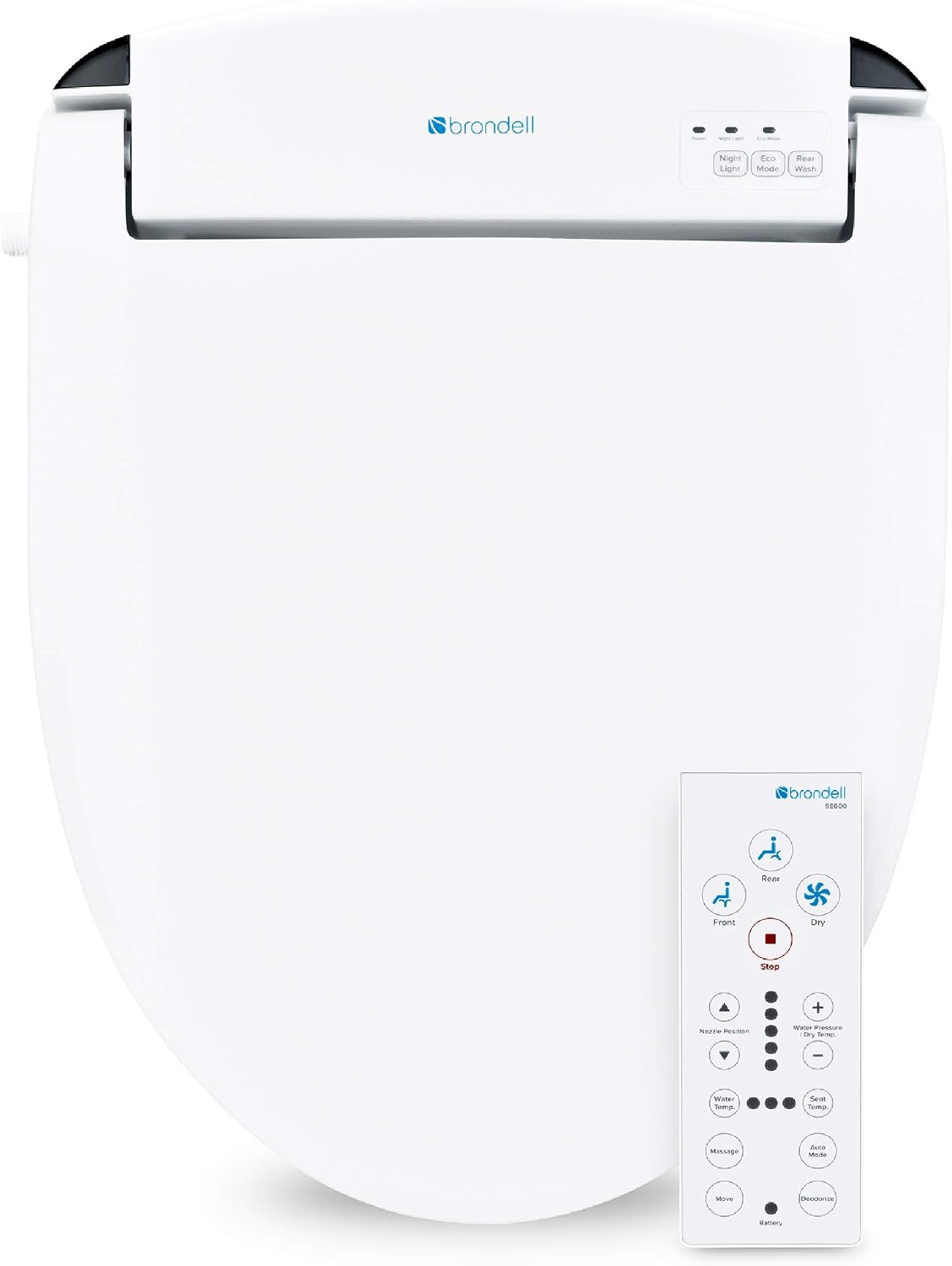Brondell Swash SE600 Bidet Toilet Seat for Round Toilets and Brondell SWF44 Swash Bidet Filter Bundle