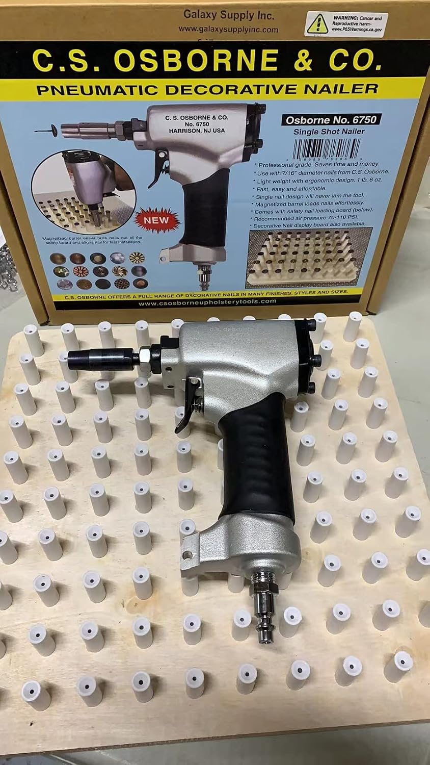 C.S. Osborne & Co. No. 6750 - Pneumatic Decorative Nailer, Free with Galaxy Supply Inc. Baseboard or Nails (Free with one 10 x 10 Baseboard)
