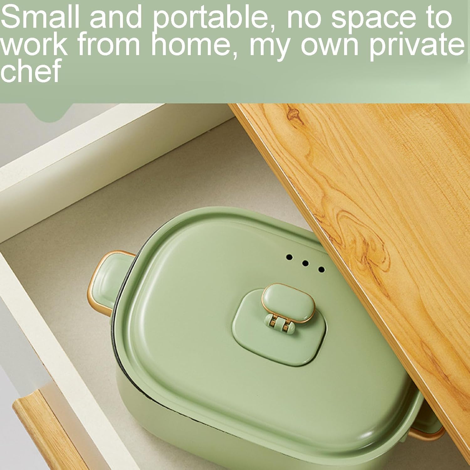 Electric Frying Pan, Frying and Cooking Multi-function, 1.5L Capacity, Easy To Fold, 700W Large Capacity, Suitable for Family Dormitory