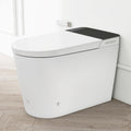 Tankless Smart Toilet with Bidet Built In, Auto Open Close, Wider Bidet with Heated Seat, Warm Water and Dry, Foot Sensor, LED Display, Remote Control, White