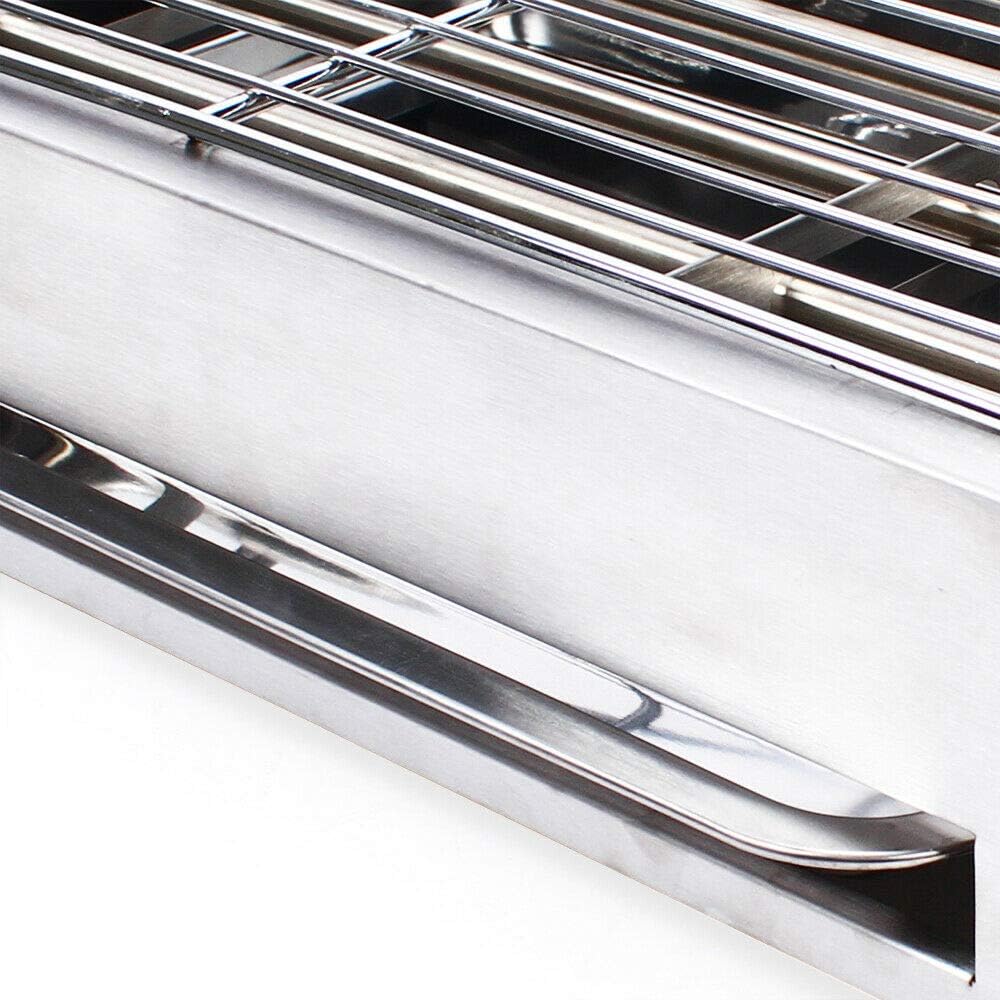 Electric Griddles, Stainless Steel Barbecue Grill Machine GDAE10 Smokeless Oven Pan BBQ Multifunctional Tabletop Heating for Party Home Kitchen Restaurant Indoor Outdoor 2800W (2800W 16.7*10' Electric)