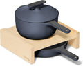 Caraway Enameled Cast Iron Bundle - 8' Mini Skillet, 1.8 qt Sauce Pan with Lid & Storage Organizer - Durable, Non-Toxic Cookware for Stovetop & Oven - No Seasoning Required - Midnight Blue