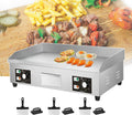 Commercial Electric Griddle and Warmer 3500W/4400W | Stainless Steel Teppanyaki Grill 50°C-300°C | Includes 3 Cleaning Shovel and 3 Cleaning Brush,3500W