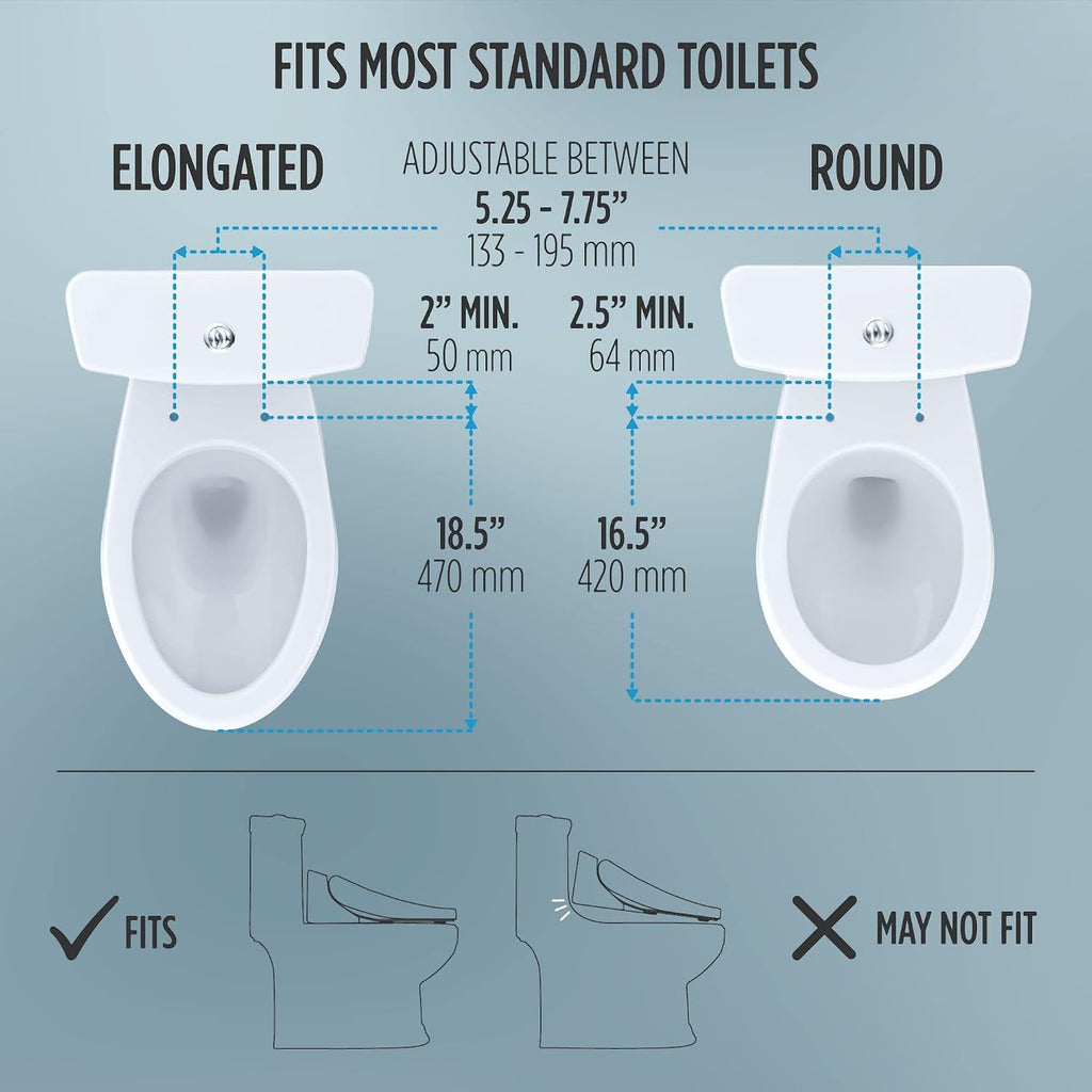 TOTO® WASHLET® C5 Electronic Bidet Toilet Seat with PREMIST and EWATER+ Wand Cleaning, Round, Cotton White - SW3083#01
