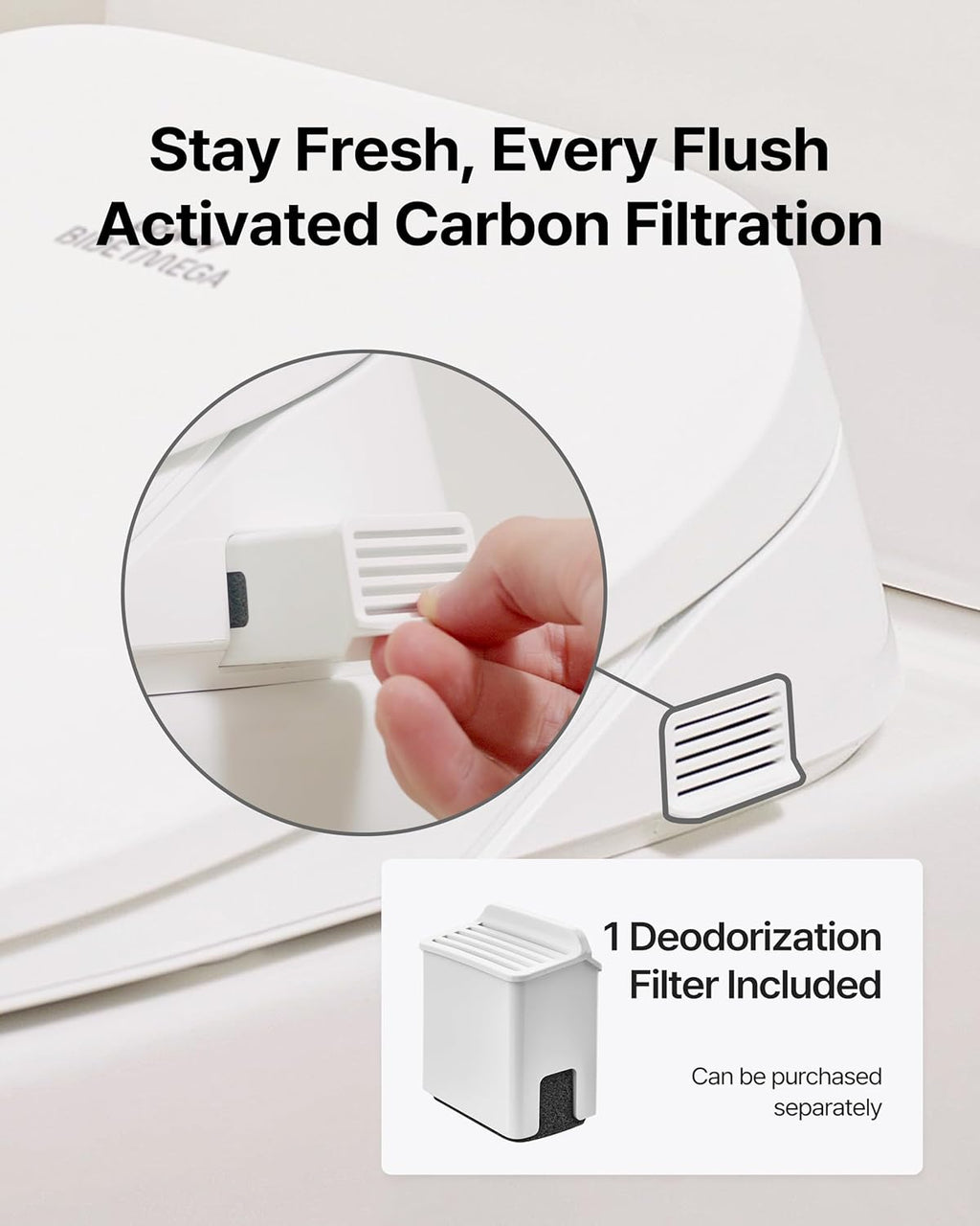 COWAY Bidetmega 500S Electronic Bidet Toilet Seat with Instantaneous Water Heating, Heated Seat and Dryer, Auto Open and Close Lid, Night Light, Deodorizer, Stainless Nozzle, Remote Control, Elongated
