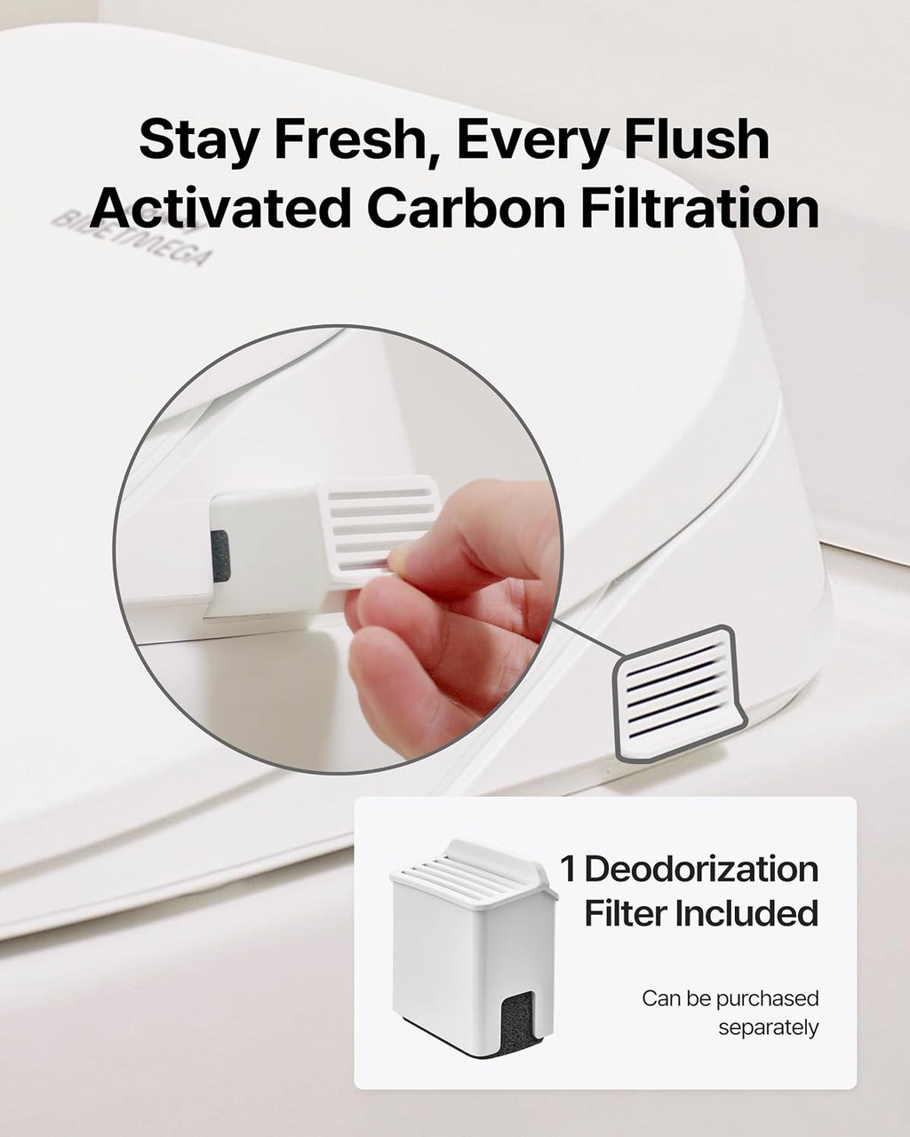COWAY Bidetmega 500S Electronic Bidet Toilet Seat with Instantaneous Water Heating, Heated Seat and Dryer, Auto Open and Close Lid, Night Light, Deodorizer, Stainless Nozzle, Remote Control, Round