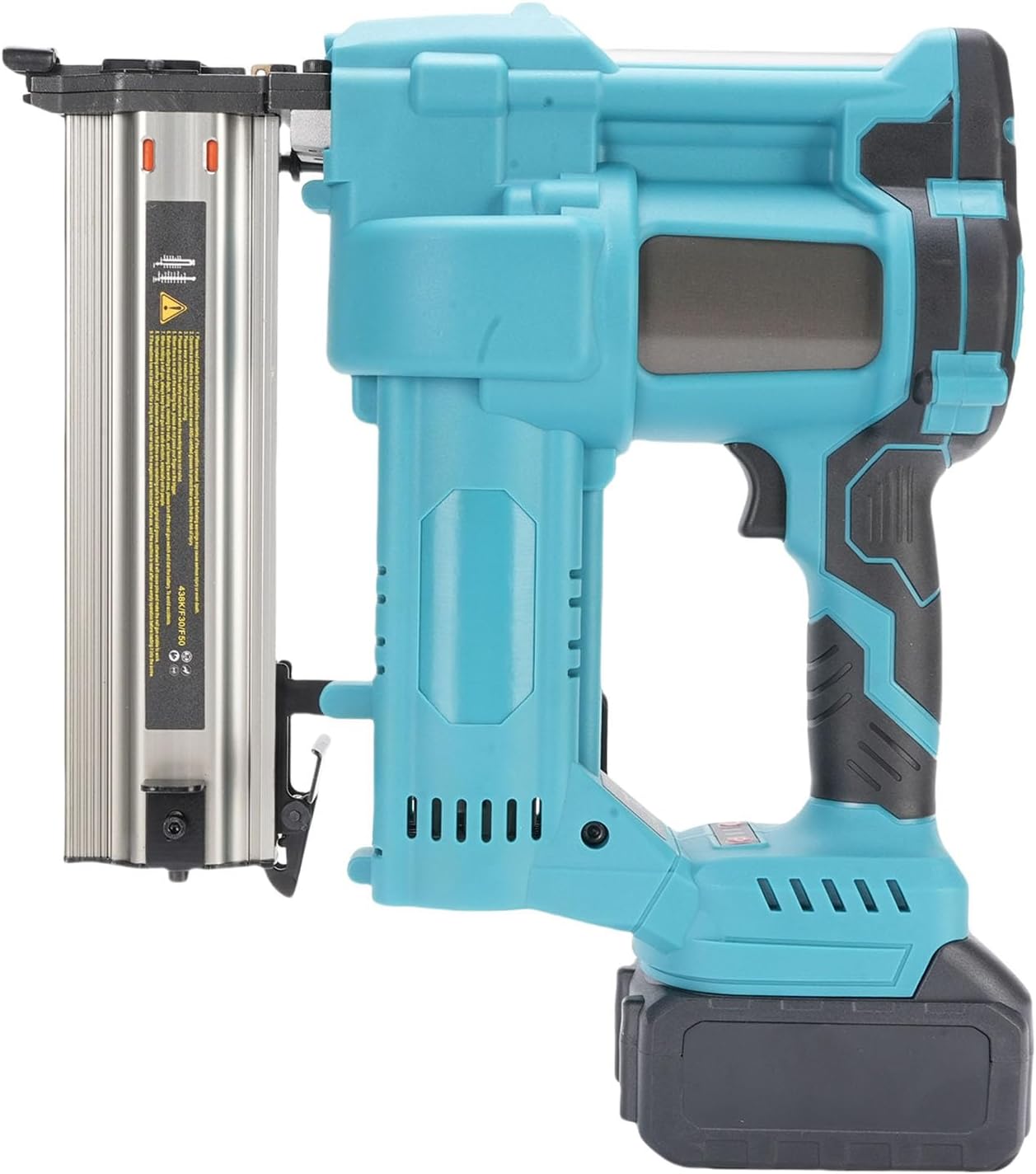 Luocute 2 in 1 Cordless Nail Gun Straight and U Staple Battery Powered Brushless Brad Nailer for DIY Woodworking and Home Installation