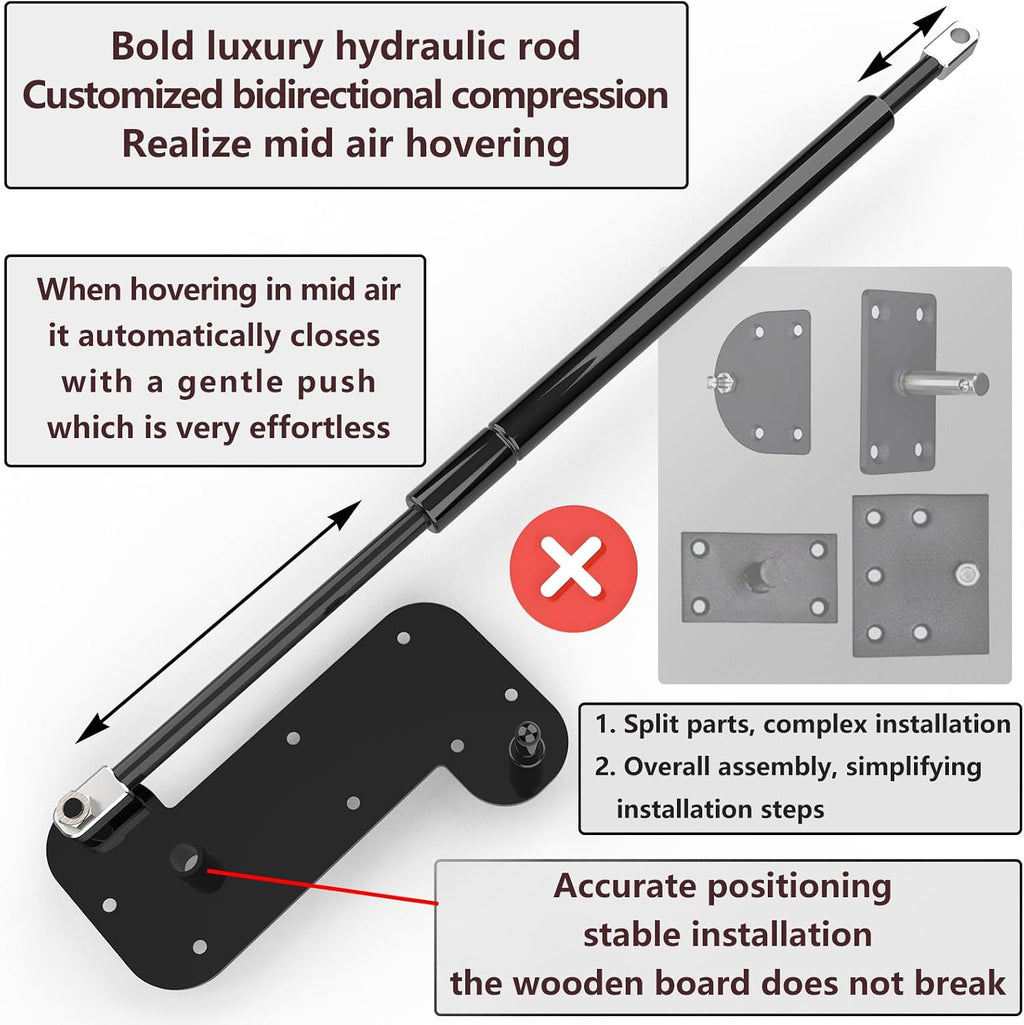(Vertical,Narrow Twin/Twin/Twin XL) Create A Luxurious Bed Easy Murphy Bed Hardware Kit, Hover in Mid Air Hydraulic Rod Gas Spring System Folding Wall Bed Hidden on The Wall