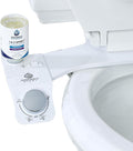 Toilet Seat Bidet Attachment – Smart Bidet Toilet Seat Elongated with Dual Nozzles, Bidet Attachment for Toilet Normal Water, Non-Electric Bidet Sprayer with Essential Oil Spray, by Destinked Bathroom