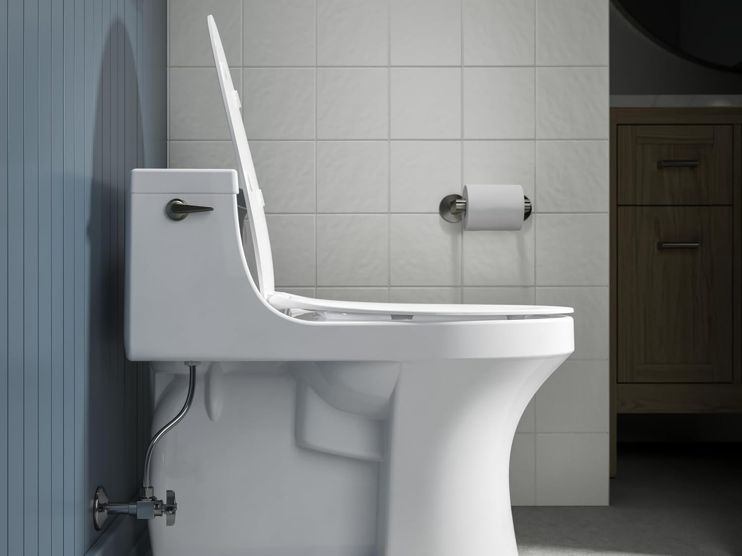 Kohler K-30783-0 Lithe Quiet-Close Elongated Toilet seat with Grip Tight Bumpers, White