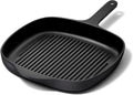 Caraway Enameled Cast Iron Grill Pan - 10.5' Grill Pan for Stovetop Cooking - 3 Layer Enamel Coating - No Seasoning Required - Compatible With All Stovetops - Free From Forever Chemicals - Charcoal