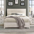 Grain Wood Furniture Montauk Solid Wood Bed, Full Size, Rustic Off-White