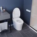 ANZZI One-Piece Smart Bidet Toilet Elongated 1.28 GPF White with Remote Control, Auto Flush, Heated Seat, Warm Water Wash, Dryer and Deodorizer, Foot Sensor Flush Envo Aura Series | TL-STSF851WH