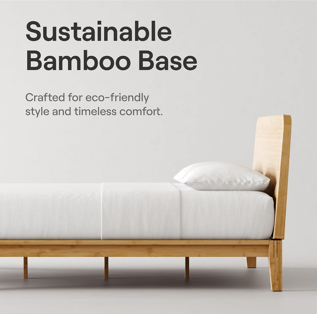 Nectar Bamboo Headboard - Twin XL - Natural - Attachable to Bamboo Bed Frame (Sold Seperately) - Easy Tool Free Set Up - Contemporary and Durable
