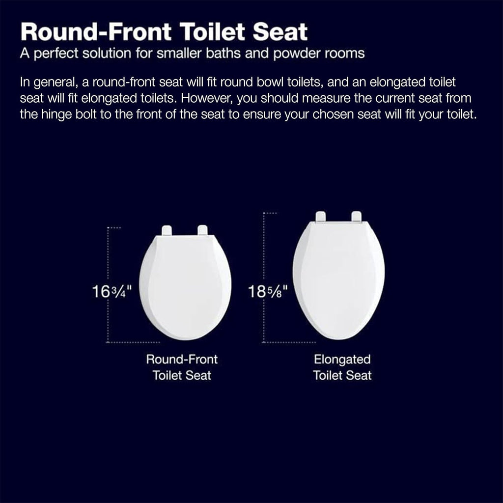 KOHLER Purefresh Round Toilet Seat, White, (Pack of 2)