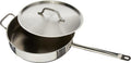 Royal Industries Saute Pan with Helper Handle and Lid, 7 qt, 13.4' x 3' HT, Stainless Steel, Commercial Grade - NSF Certified