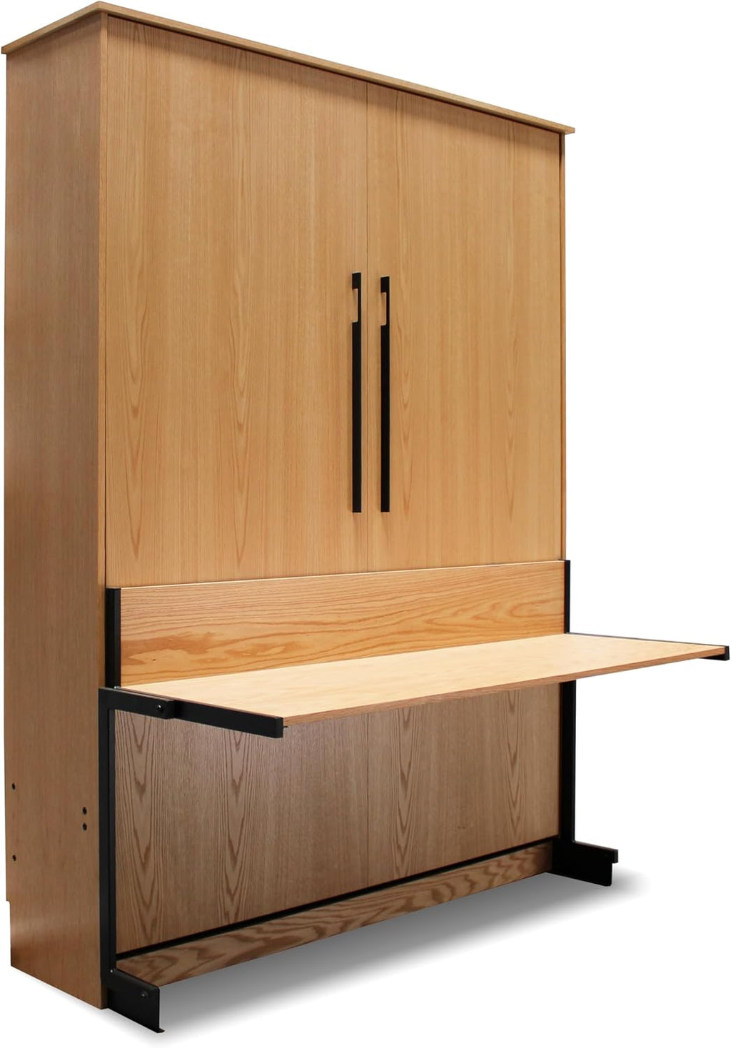 Wilding Wallbeds Deluxe Murphy Bed Mechanism with Desk Kit, DIY Frame Hardware for Folding Cabinet, Easy to Build Hidden Bed (King US Standard)