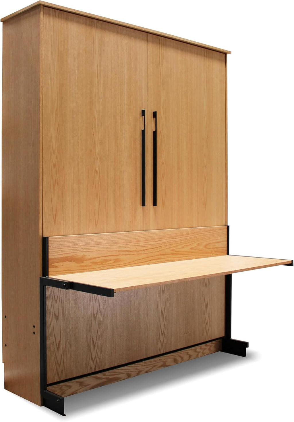 Wilding Wallbeds Deluxe Murphy Bed Mechanism with Desk Kit - Vertical Wall Bed, DIY Frame Hardware for Folding Cabinet, Easy to Build & Hide