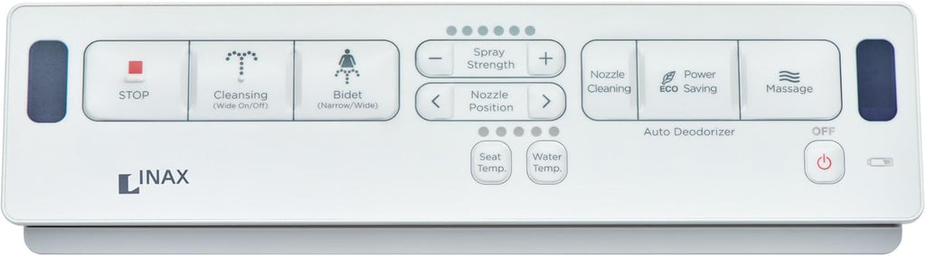 American Standard 8012A70GRC-415 INAX Heated Shower Toilet Bidet Seat with Remote Control + Dual Nozzle, White