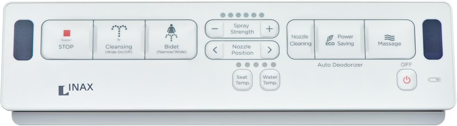 American Standard 8012A70GRC-415 INAX Heated Shower Toilet Bidet Seat with Remote Control + Dual Nozzle, White