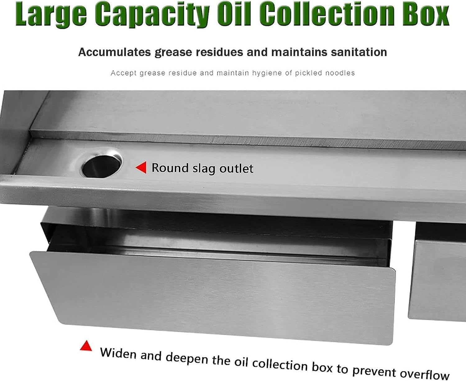 3000W Electric Griddle, Commercial Countertop Cooking Hot Plate BBQ Grill, 50-300℃ Adjustable Stainless Steel Teppanyaki for BBQ Cooking Steak, Pancakes