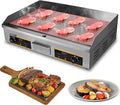 Commercial Electric Griddle 29', 4400W Stainless Steel Countertop Griddle Nonstick Flat Top Grill Indoor with 122℉-572℉Dual Temperature Control