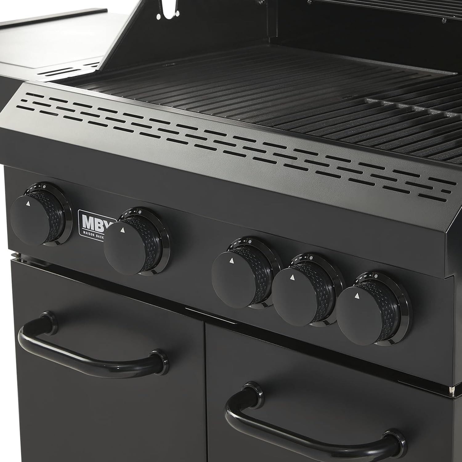 4 Burner Propane Grill,50000 BTU BBQ Grill with Side Burner and Enameled Cast Iron Grates,Visible Window Gas Grill with Wheels for Outdoor Cooking, Patio, Garden Barbecue Griliing