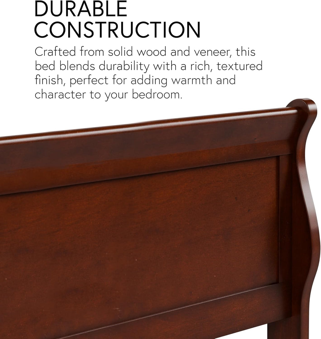 Furniture of America Arabella Traditional Wood King Bed Frame with Headboard and Footboard, Elegant Sleigh Design Bedframe for Bedroom, Guest Room, Easy Assembly, Box Spring Required, White