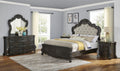 Steve Silver 5-Pc Rhapsody Bedroom Set in Light Beige (King: 91 in. L x 85 in W x 74 in. H)
