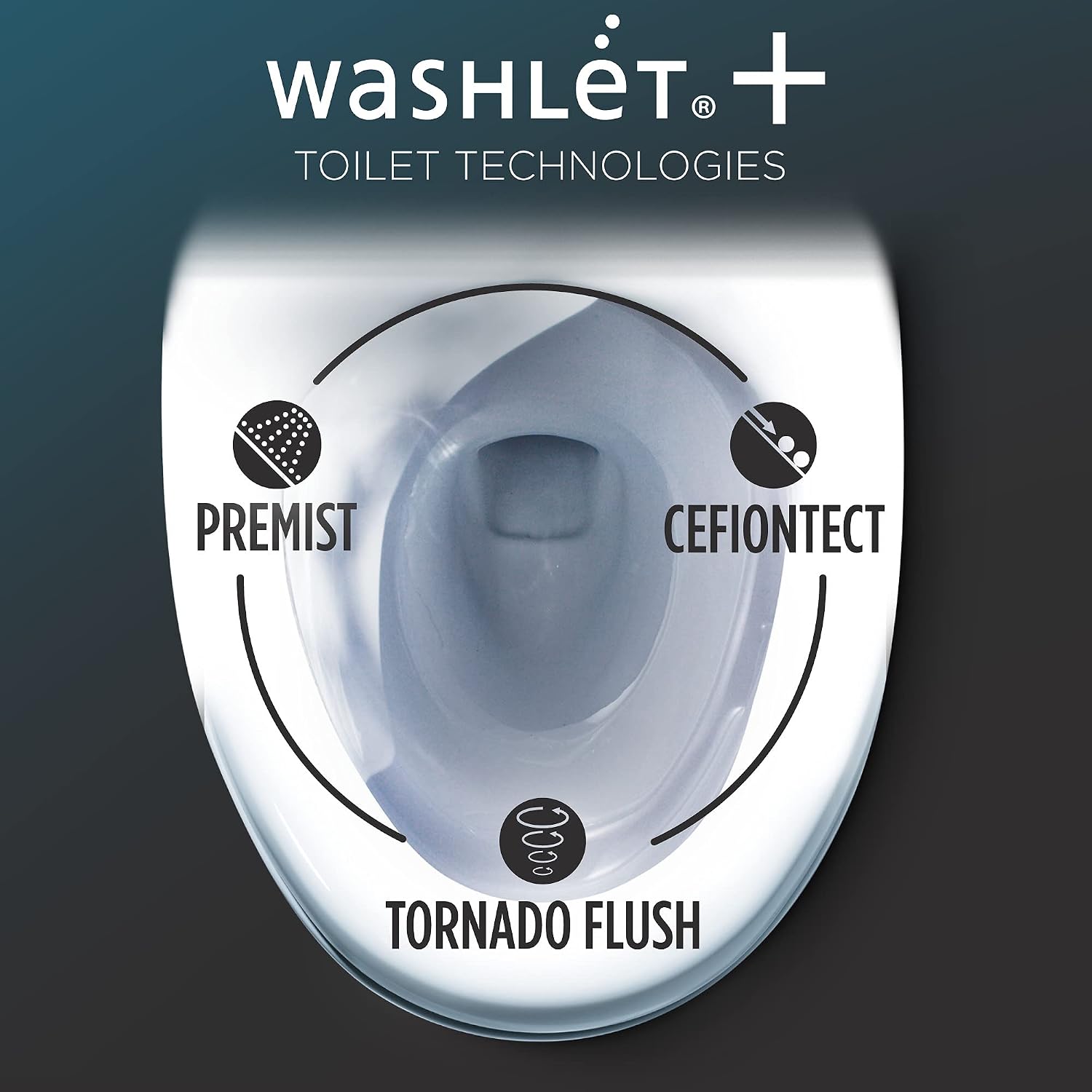 TOTO® WASHLET®+ Aquia® IV Two-Piece Elongated Universal Height Dual Flush 1.28 and 0.9 GPF Toilet and WASHLET C5 Bidet Seat, Cotton White - MW4463084CEMFGN#01