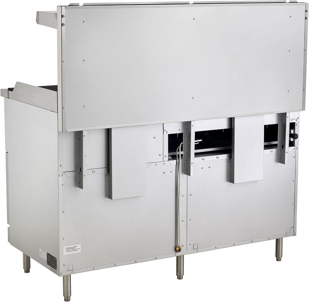 Kratos Commercial Gas Range, 60' Wide with 24' Griddle/Broiler, 6 Burners, and 2 Standard Ovens, Liquid Propane (29Y-172-LP)