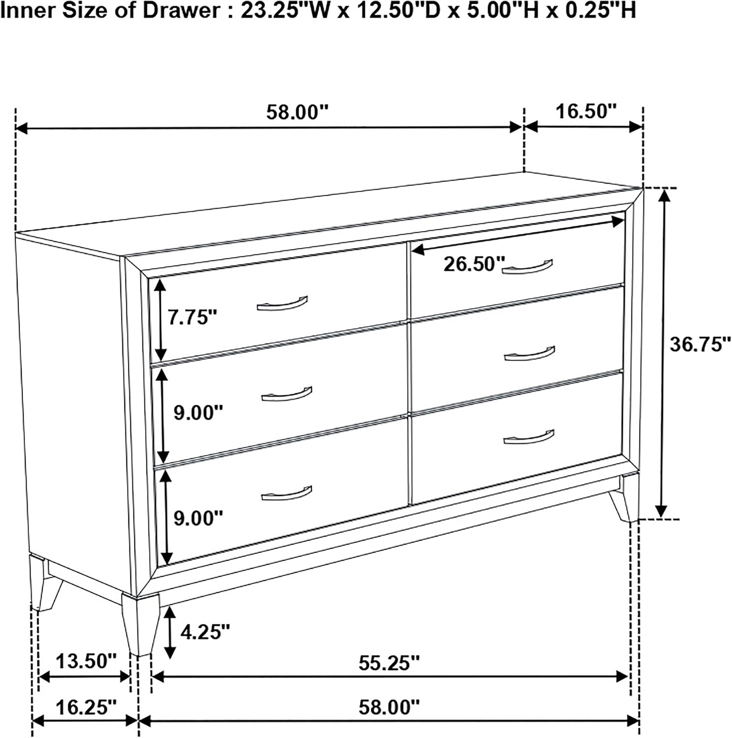 Coaster Home Furnishings Watson Transitional 4-piece Bedroom Set Queen Size Panel Bed Frame 57-inch Headboard Grey Oak 212421Q-S4