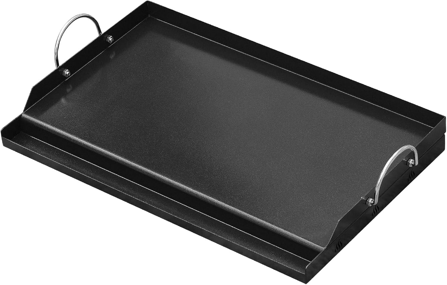 onlyfire Universal BBQ Griddle for Charcoal/Gas Grills, Ceramic Coated Non-Stick Flat Top Griddle with Handles for Outdoor Cooking, 25' x 16'