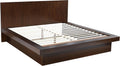Coaster Home Furnishings Jessica Contemporary 4-Piece Bedroom Set Eastern King Size LED Panel Bed Frame 43-inch Headboard Cappuccino 200711KE-S4