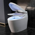 Smart Toilet with Bidet and Foam Shield Splash-Proof Protection, Touchless Auto Open Lid & Self-Cleaning, Modern Tankless Toilet with Remote Control, Heated Seat for Home Use