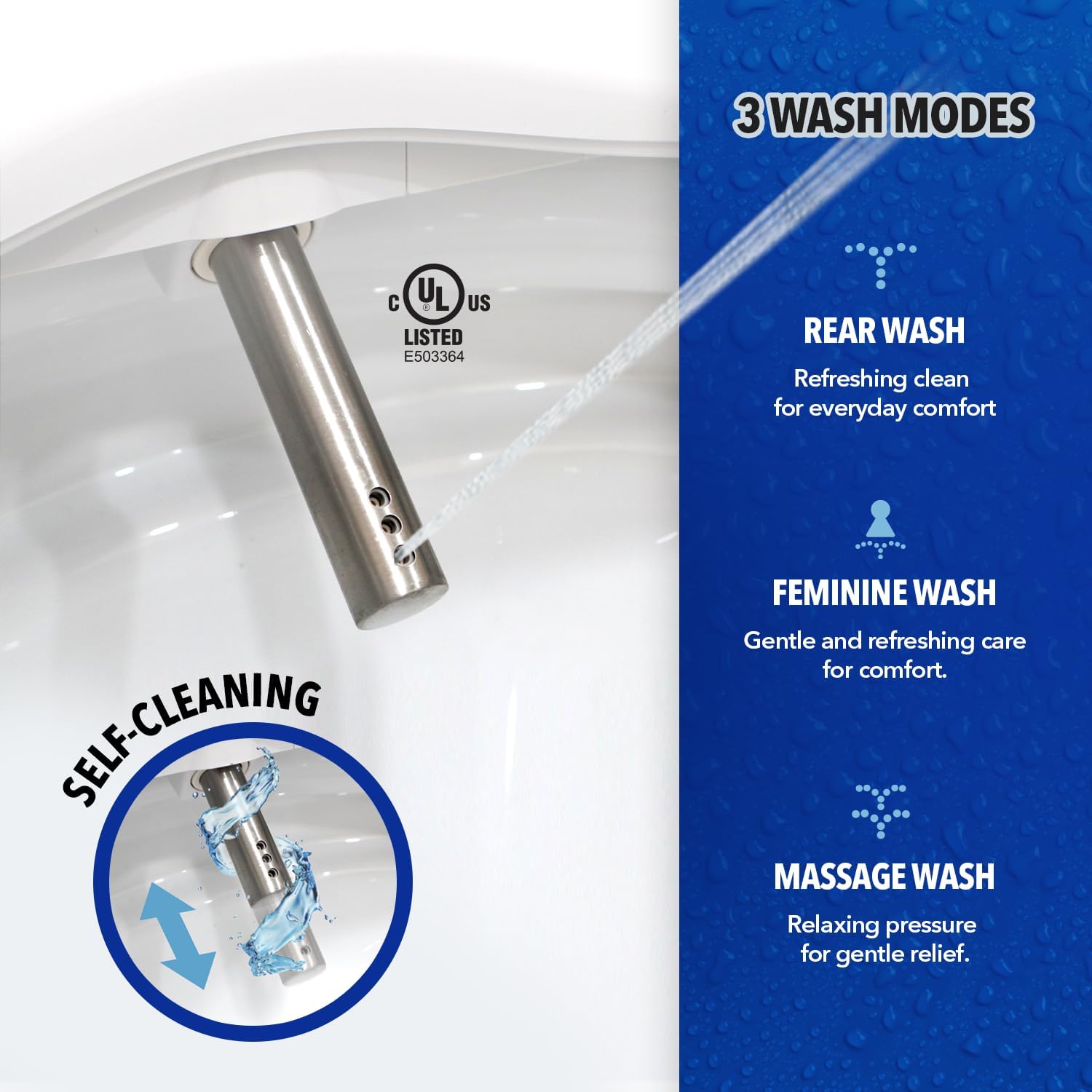 Barumi Bidet [BM-4000], Electric Bidet Toilet Seat, Heated Seat, Warm Water, Position Control, Eco-Mode, Self Cleaning