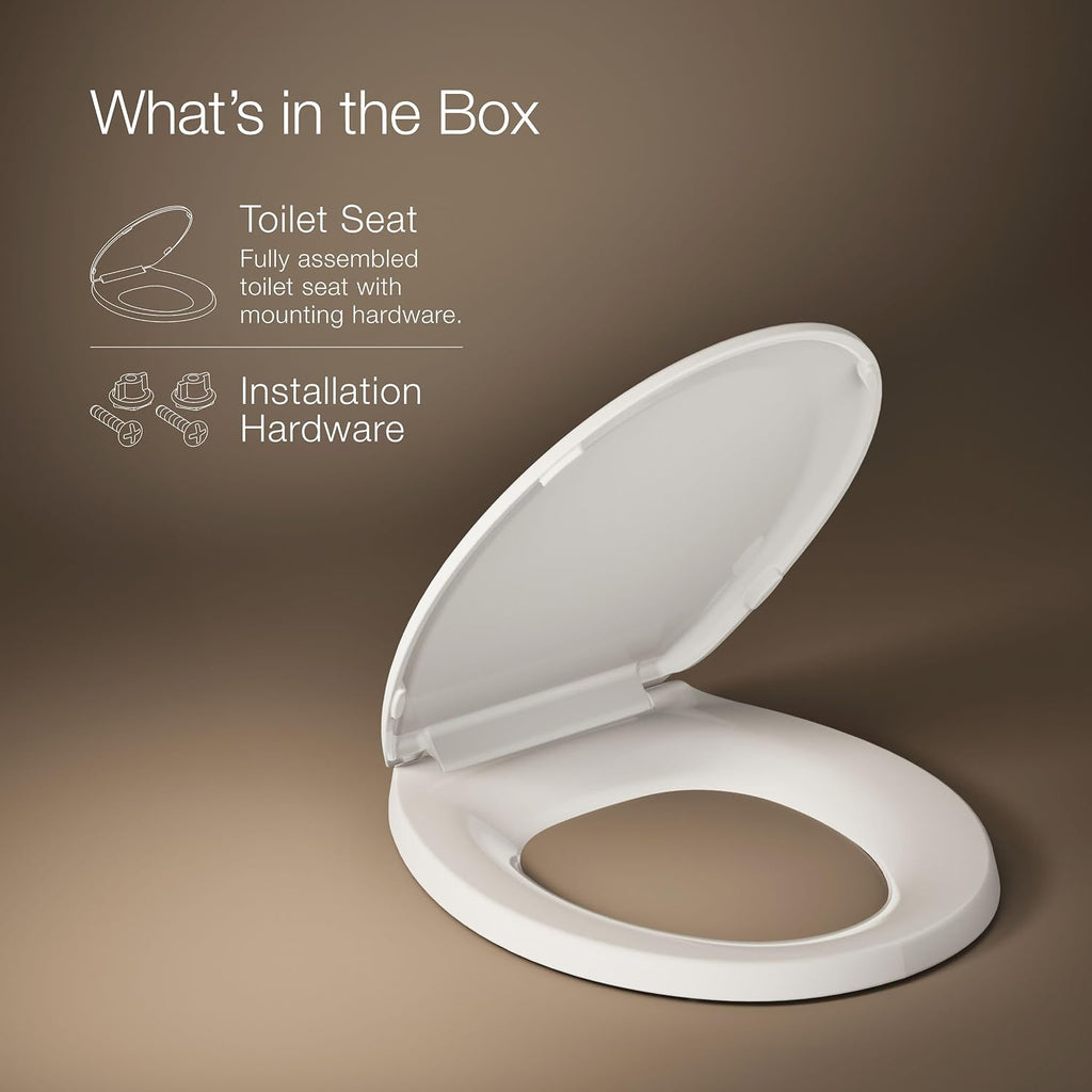 KOHLER Lustra Quick-Release™ round-front toilet seat