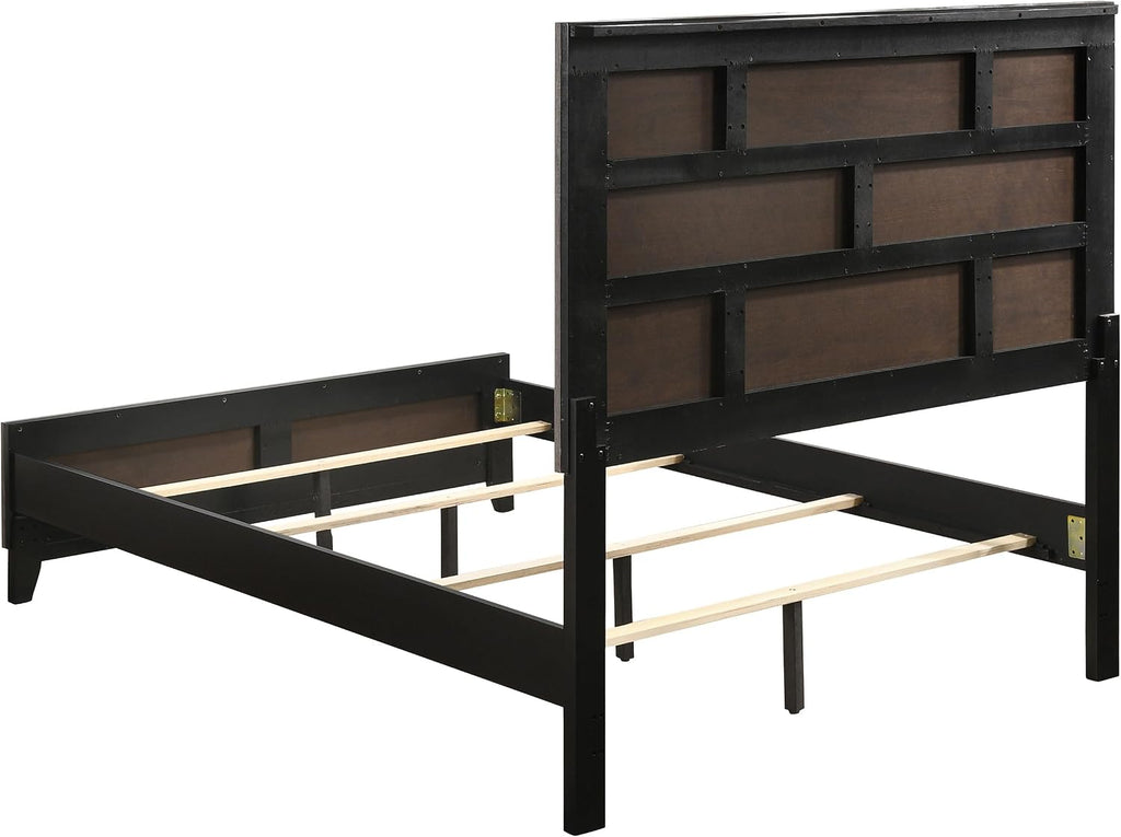 Coaster Home Furnishings - Watson - Wood - 4-Piece Bedroom Set with Panel Headboard and Groove Details - Bedroom - Queen Size - Grey Oak - 212421Q-S4