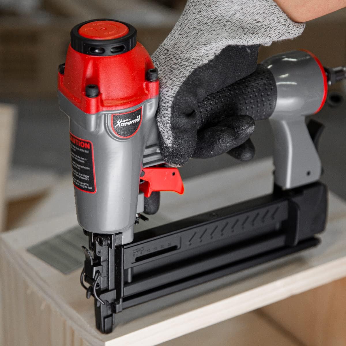 NEW 18 Gauge 2 in 1 Brad Nailer Gun and Crown Stapler 300pcs Nails/ 200pcs Staples Tool,Jikkolumlukka