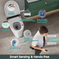 Smart Toilet with Bidet Built In ADA Height 17.7', 1.28GPF Power Flush, One Piece Bidet Toilet Design with Heated Seat, Voice Control, Remote Control, Foam Shield, Tankless Modern Toilet BSJ