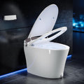 Giantex Smart Toilet, Elongated Bidet Toilet with Adjustable Heat, Dryer, Night Light, Auto Open/Close, Foot Sensor, 1.16 GPF Automatic/Blackout Flush, Remote/Side Knob, 1000 Gram MaP Flushing Score