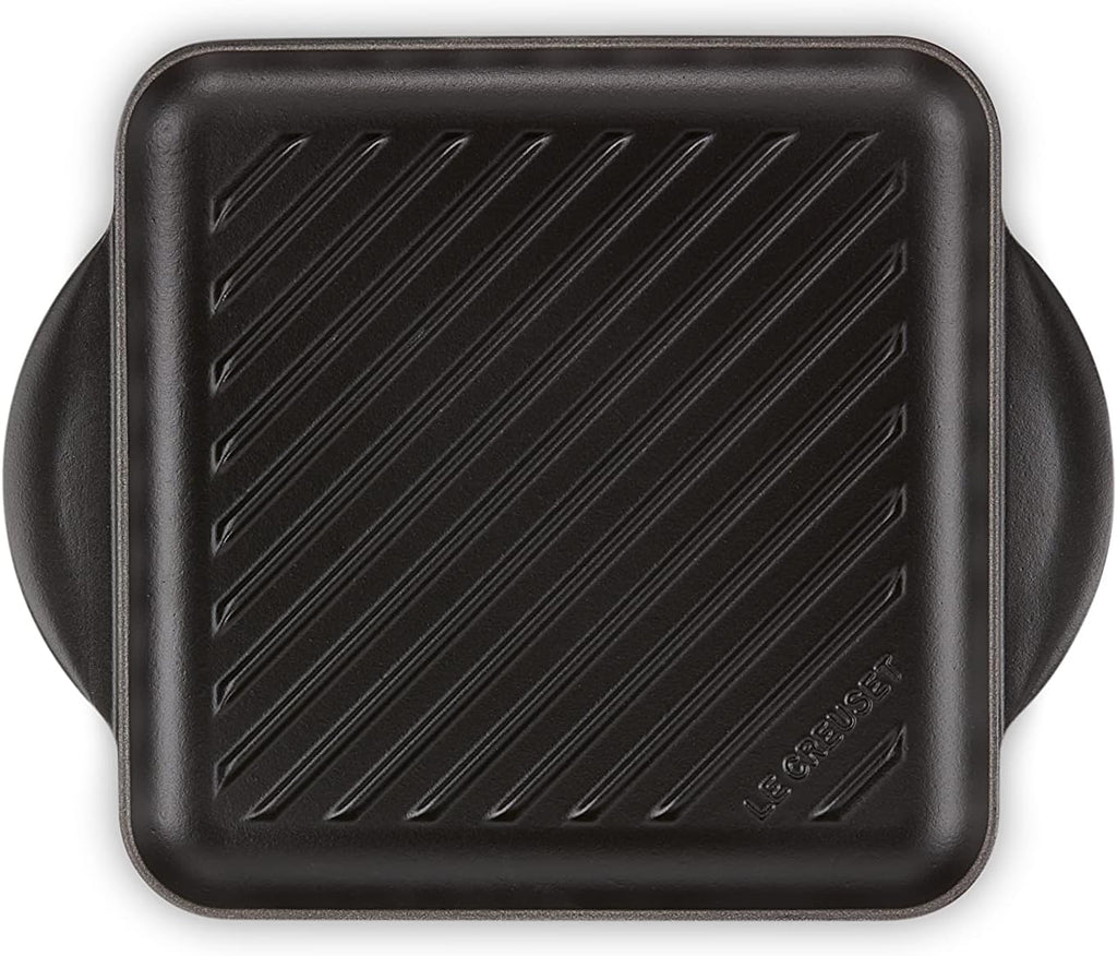 Le Creuset Enameled Cast Iron Square Grill, 9.5', Licorice