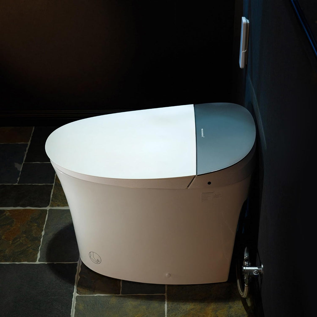 WOODBRIDGE Smart Toilet, Auto Open & Close, Auto Flush, Foot Sensor, Cleaning Foam Dispenser, Heated Seat and Chair Height Design, EBT230