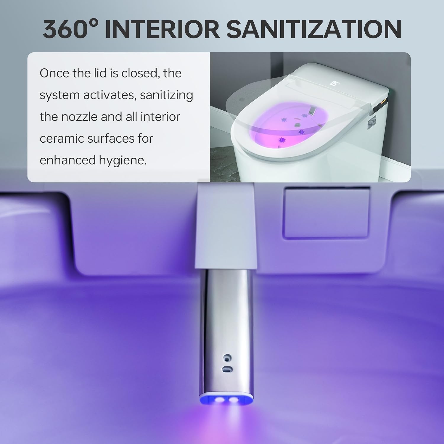 WOODBRIDGE ADA Height Smart Toilet – Auto Lid Open/Close, Foot Sensor, Zero Pressure System, Aromatherapy System, Self-Cleaning Nozzle, Multi-Function Washing & Warm Air Dry