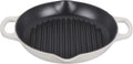 Le Creuset Enameled Cast Iron Signature Deep Round Grill, 9.75', White