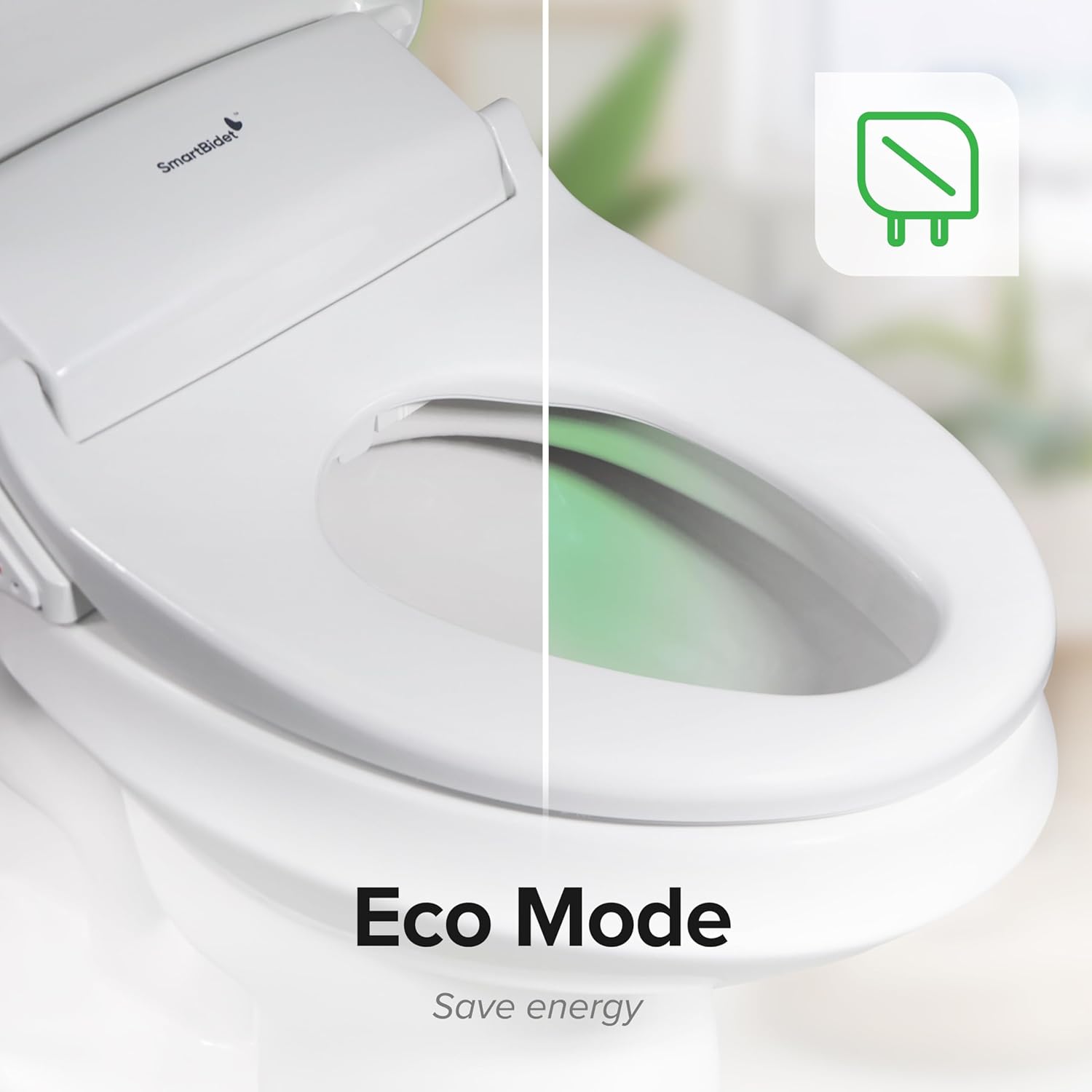 SmartBidet® SB-1200 Luxury Advanced Electric Smart Bidet Elongated White Toilet Seat, with Remote control, Endless Warm Water with LED Night Light, Slim Profile