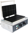Waffle Maker, 110V 1500W Commercial Waffle Maker Electric Stainless Steel Rotatable Double-Head Heating Waffle Making for Tea Shops, Snack Bars, Dessert Shops (10 Grids 110V 1500W)